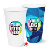 16 oz. Premium Multicolor Custom Printed Recyclable Paper Cup - THE CUP STORE CANADA