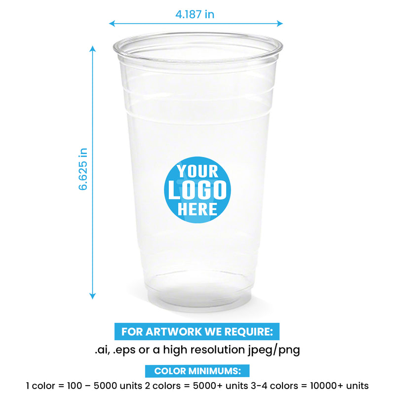 32 oz. Custom Printed Recyclable Plastic Cup - THE CUP STORE CANADA