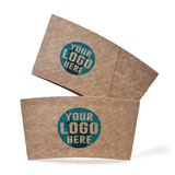 Custom kraft brown coffee sleeves - The Cup Store Canada