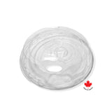 Plastic strawless sip lid for 9, 12, 16, 20, 24 oz recyclable plastic cups