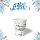 8 oz. Holiday Recyclable Paper Cup – Custom Winter Wonderland - THE CUP STORE CANADA