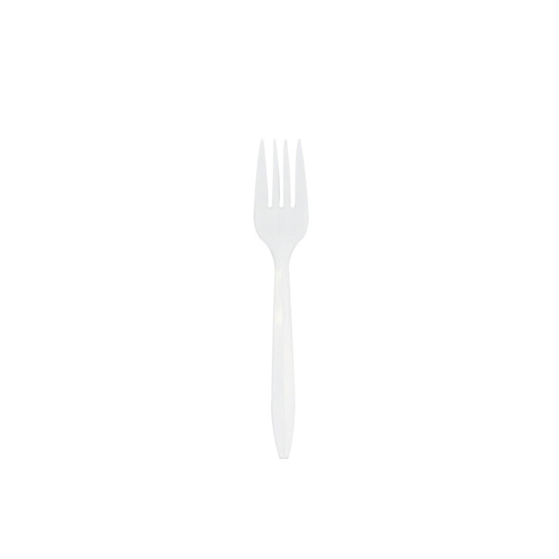 White Plastic Fork - THE CUP STORE