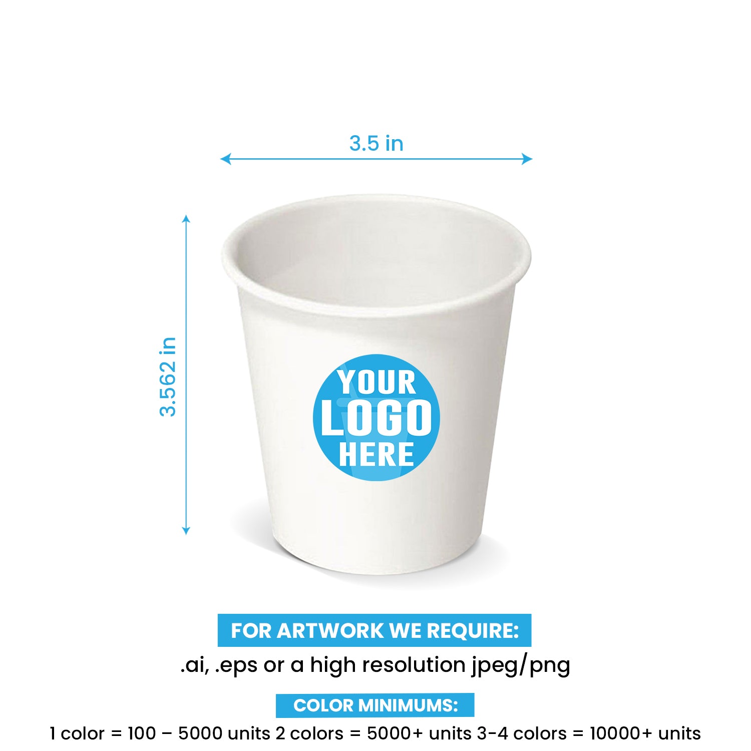 10 oz. Custom Printed Recyclable Paper Cup | THE CUP STORE CANADA