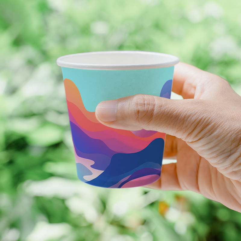 10 oz. Premium Multicolor Custom Printed Recyclable Paper Cup