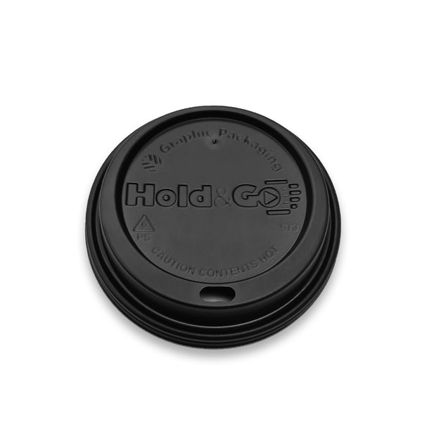 Black Dome Lid For 12/16/20 oz. Premium Recyclable Double Walled Paper Cup