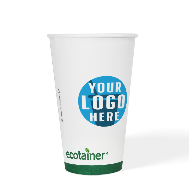 16 oz. Custom Printed Compostable Paper Cup - THE CUP STORE CANADA