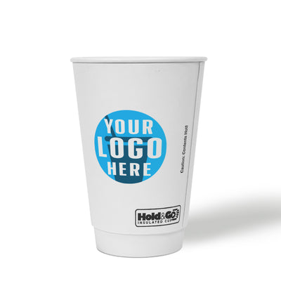 16 oz. Premium Custom Printed Recyclable Double Walled Paper Cup