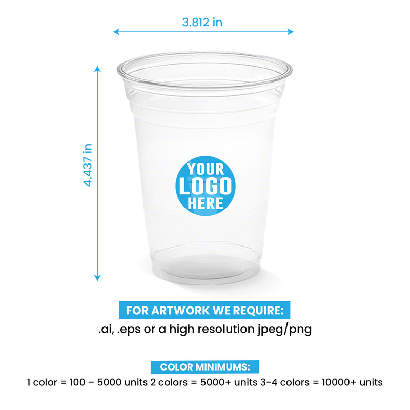 16 oz. Custom Printed Recyclable Plastic Cup - THE CUP STORE CANADA