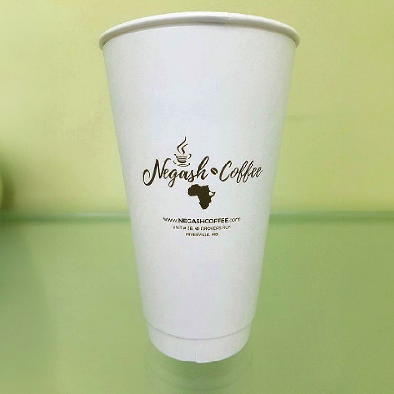 20 oz. Custom Printed Recyclable Double Walled Paper Cup