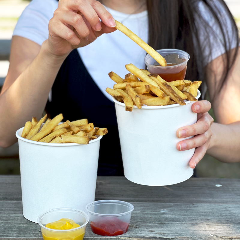 24 oz. Blank Recyclable Paper Food Container