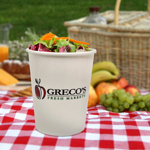 32 oz. Custom Printed Recyclable Paper Food Container - THE CUP STORE CANADA