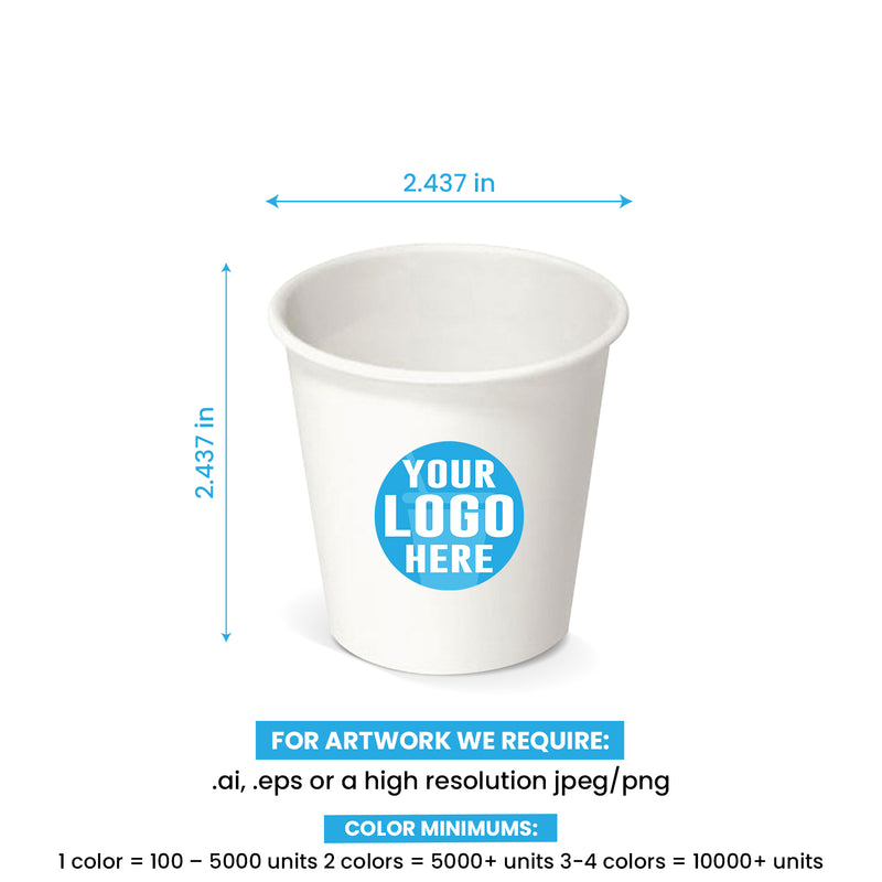 4 oz. Custom Printed Recyclable Paper Cup - THE CUP STORE CANADA