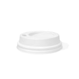 White Dome Lid For 4 oz. Recyclable And Compostable Single Wall Paper Cup - THE CUP STORE CANADA