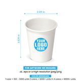 8 oz. Custom Printed Recyclable Paper Cup - THE CUP STORE CANADA