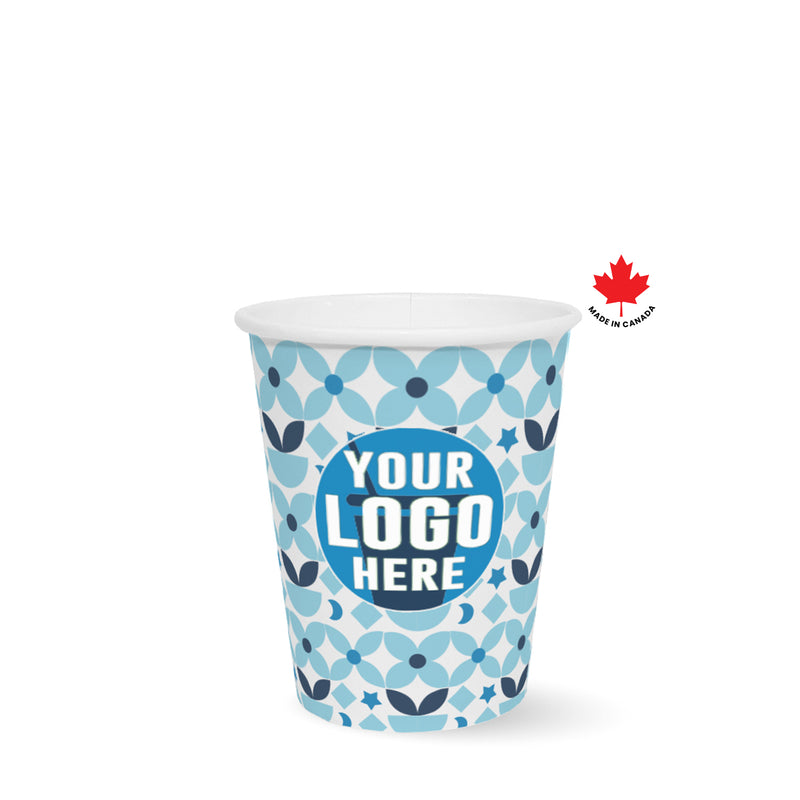 8 oz. High Volume Full Wrap Custom Printed Recyclable Paper Cup