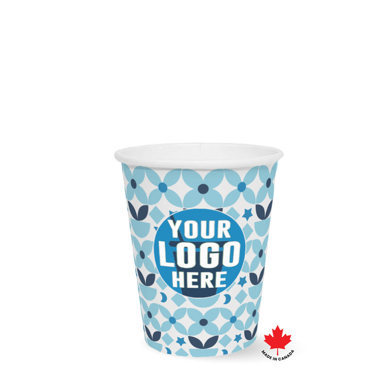 8 oz. High Volume Full Wrap Custom Printed Recyclable Paper Cup