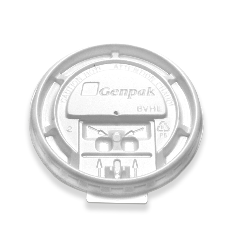 Lock Back Lid For 8 oz. Paper Cup - 8VHL-W - THE CUP STORE CANADA