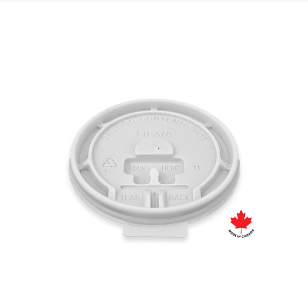 Lock Back Lid For 8 oz. Recyclable And Compostable Paper Cups