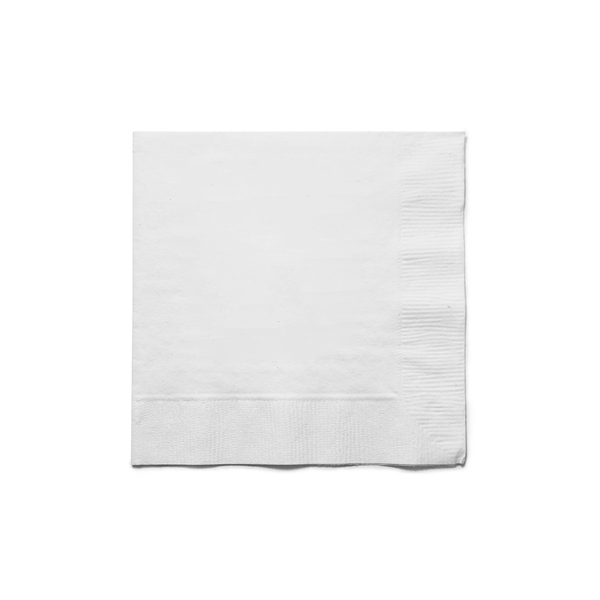 Blank Premium 3-PLY White Beverage Napkin