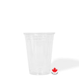 Blank 10 oz recyclable plastic cup on white background