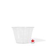 Blank 9 oz recyclable plastic cup on white background