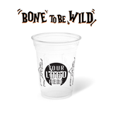 10 oz. Holiday Recyclable Plastic Cup - Bone To Be Wild (Black)