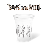 10 oz. Holiday Recyclable Plastic Cup - Bone To Be Wild (Black)