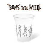 10 oz. Holiday Recyclable Plastic Cup - Bone To Be Wild (Black)