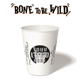 12 oz. Holiday Recyclable Paper Cup - Bone To Be Wild (Black)