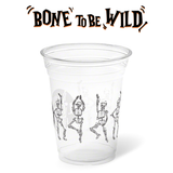 16 oz. Holiday Recyclable Plastic Cup - Bone To Be Wild (Black)