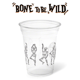 16 oz. Holiday Recyclable Plastic Cup - Bone To Be Wild (Black)