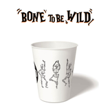 8 oz. Holiday Recyclable Paper Cup - Bone To Be Wild (Black)