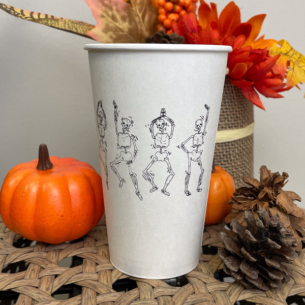 16 oz. Holiday Recyclable Paper Cup - Halloween Bone To Be Wild - THE CUP STORE CANADA