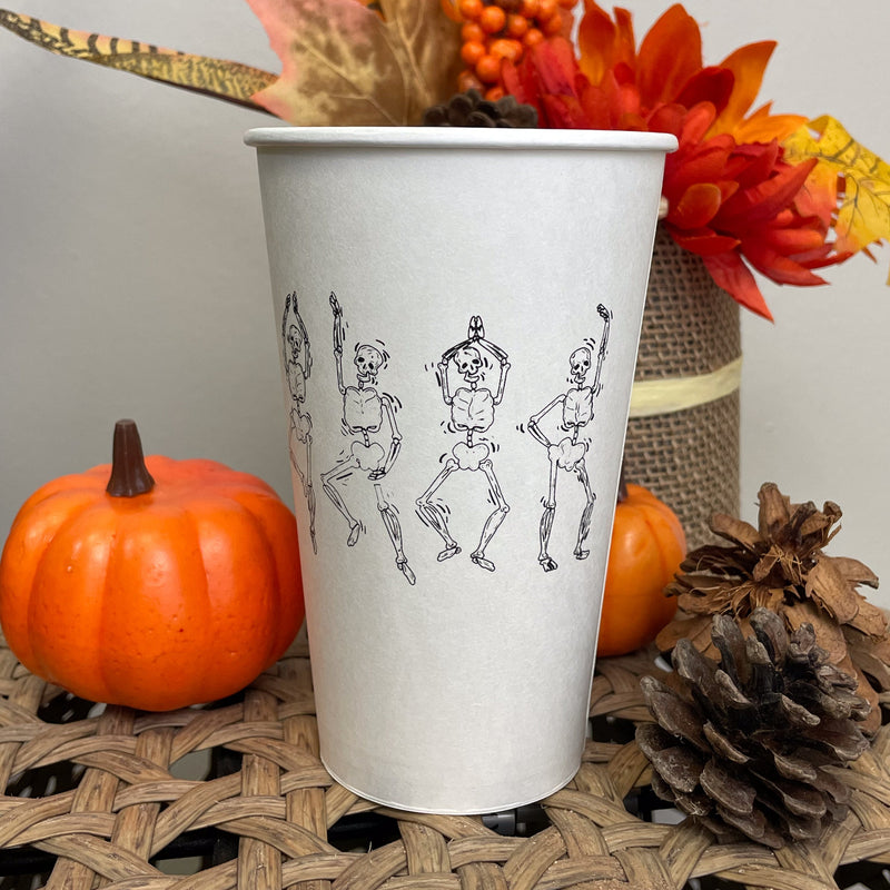 16 oz. Holiday Recyclable Paper Cup - Halloween Bone To Be Wild - THE CUP STORE CANADA