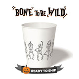 12 oz. Holiday Recyclable Paper Cup - Bone To Be Wild (Black)