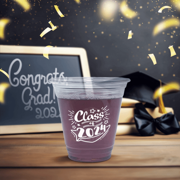 12 oz. Graduation Recyclable Plastic Cup – Class of Victory (White) - THE CUP STORE CANADA