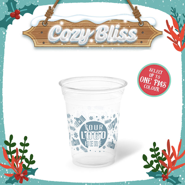10 oz. Holiday Recyclable Plastic Cup – Custom Cozy Bliss - THE CUP STORE CANADA