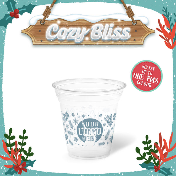 12 oz. Holiday Recyclable Plastic Cup – Custom Cozy Bliss
