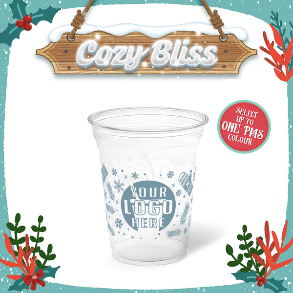 16 oz. Holiday Recyclable Plastic Cup – Custom Cozy Bliss
