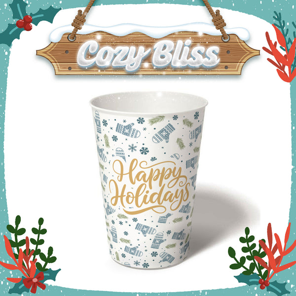 16 oz. Holiday Recyclable Paper Cup – Custom Cozy Bliss - THE CUP STORE CANADA