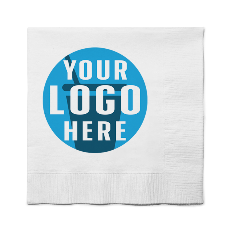 Custom Printed Premium 3-PLY White Dinner Napkin