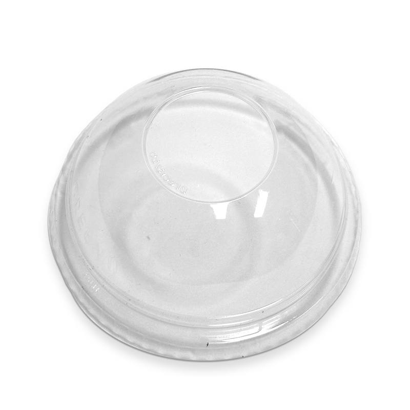 No Hole Dome Lid For 12/20 oz. Compostable Plastic Cup - DLGC12/20NH - THE CUP STORE CANADA