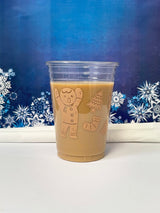 10 oz. Holiday Recyclable Plastic Cup - Gingerbread Bash (Beige) - THE CUP STORE CANADA