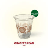 12 oz. Gingerbread Joy - Custom Printed Recyclable Plastic Cup - THE CUP STORE CANADA