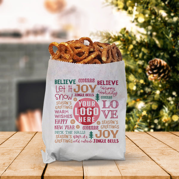 Holiday Regular Paper Sandwich Bag – Custom Holiday Spirit - THE CUP STORE CANADA
