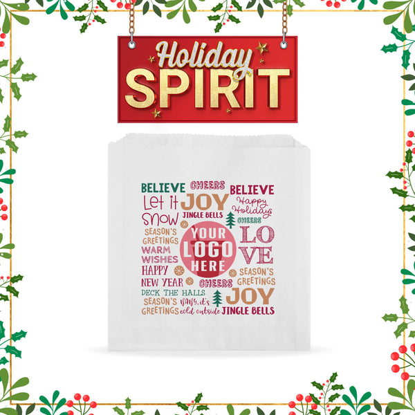 Holiday Regular Paper Sandwich Bag – Custom Holiday Spirit - THE CUP STORE CANADA