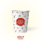 12 oz. Jolly Sweets- Premium Multicolor Custom Printed Recyclable Paper Cup - THE CUP STORE CANADA
