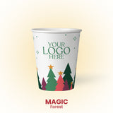 12 oz. Magic Forest - Premium Multicolor Custom Printed Recyclable Paper Cup - THE CUP STORE CANADA