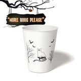 12 oz. Holiday Recyclable Paper Cup - More Boos Please (Black)