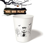 12 oz. Holiday Recyclable Paper Cup - More Boos Please (Black)